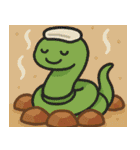 「アレンジ自在！背景ヘビ」シリーズ（個別スタンプ：3）