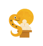 「アレンジ自在！背景ヘビ」シリーズ（個別スタンプ：28）