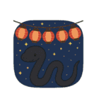 「アレンジ自在！背景ヘビ」シリーズ（個別スタンプ：33）
