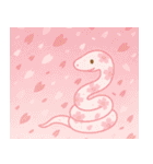 「アレンジ自在！背景ヘビ」シリーズ（個別スタンプ：37）