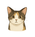 三毛猫の表情図鑑（個別スタンプ：4）