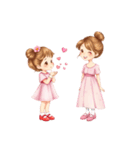母の日スタンプ｜ママと女の子（個別スタンプ：1）