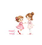 母の日スタンプ｜ママと女の子（個別スタンプ：5）