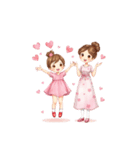 母の日スタンプ｜ママと女の子（個別スタンプ：15）