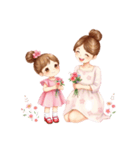 母の日スタンプ｜ママと女の子（個別スタンプ：16）