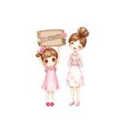 母の日スタンプ｜ママと女の子（個別スタンプ：21）