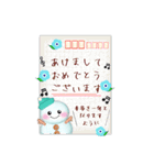 【ピアノと音楽】BIG雪だるまの年末年始（個別スタンプ：21）
