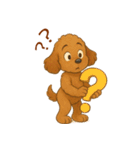 かわいい プードル犬 いぬ（個別スタンプ：3）