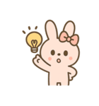 ふわふわリボンうさぎの日常スタンプ（個別スタンプ：7）