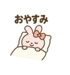 ふわふわリボンうさぎの日常スタンプ（個別スタンプ：16）