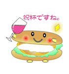 nobobi シャイなバーガー（個別スタンプ：16）