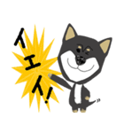 黒柴犬のポップアップスタンプ（個別スタンプ：4）