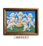プードルの印象派風名画で日常会話（個別スタンプ：22）