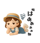 毎日使える女の子♡ちび花ちゃん（個別スタンプ：19）
