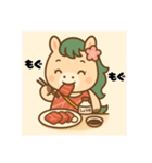 馬刺し大好きウマミちゃん。（個別スタンプ：19）