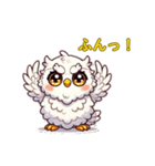 ふわもこフクロウ♡しろ福ちゃんスタンプ（個別スタンプ：6）