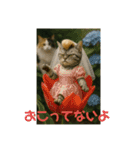 3匹の猫と時々犬（個別スタンプ：18）
