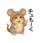 めるんど、干支コスプレでダジャレ（個別スタンプ：1）