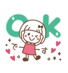 敬語♡おかっぱちゃん（個別スタンプ：2）