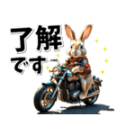 ツーリング♡バイク好き うさぎ (春夏)（個別スタンプ：5）