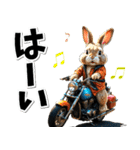 ツーリング♡バイク好き うさぎ (春夏)（個別スタンプ：6）