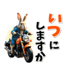 ツーリング♡バイク好き うさぎ (春夏)（個別スタンプ：9）