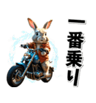 ツーリング♡バイク好き うさぎ (春夏)（個別スタンプ：16）