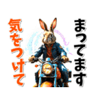 ツーリング♡バイク好き うさぎ (春夏)（個別スタンプ：20）