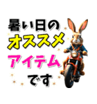 ツーリング♡バイク好き うさぎ (春夏)（個別スタンプ：24）
