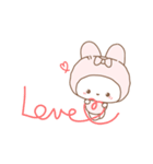 動く♡スキが伝わるふわうさスタンプ（個別スタンプ：24）
