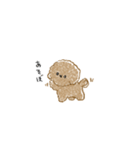 もこもこちびプードル（個別スタンプ：2）