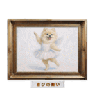 ポメラニアンの印象派風名画で日常会話（個別スタンプ：24）