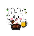 食事する白うさぎ①（個別スタンプ：23）