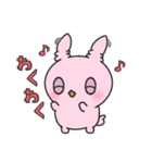 眠たそうな目のウサギのスタンプ（個別スタンプ：15）