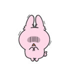 眠たそうな目のウサギのスタンプ（個別スタンプ：28）