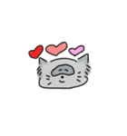 たぬき(ぽん)とねこ(にゃ)で、ぽんにゃです（個別スタンプ：2）