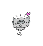 たぬき(ぽん)とねこ(にゃ)で、ぽんにゃです（個別スタンプ：7）