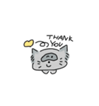 たぬき(ぽん)とねこ(にゃ)で、ぽんにゃです（個別スタンプ：16）