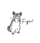 チンチラの可愛い1日（グレー）（個別スタンプ：4）