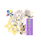彫刻とオバケスタンプ（個別スタンプ：24）