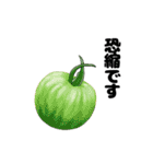 シンプルなトマトのデザインの敬語スタンプ（個別スタンプ：27）