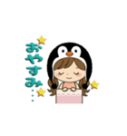 ペンギン娘のデカ文字日常＆推し活スタンプ（個別スタンプ：28）
