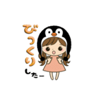 ペンギン娘のデカ文字日常＆推し活スタンプ（個別スタンプ：32）