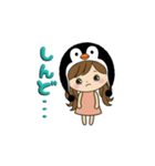 ペンギン娘のデカ文字日常＆推し活スタンプ（個別スタンプ：37）