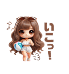 ♡ゆるふわギャルの夏♡（個別スタンプ：4）