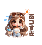 ♡ゆるふわギャルの夏♡（個別スタンプ：5）