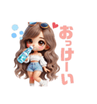 ♡ゆるふわギャルの夏♡（個別スタンプ：8）