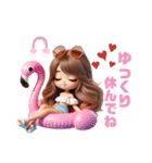♡ゆるふわギャルの夏♡（個別スタンプ：10）