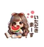 ♡ゆるふわギャルの夏♡（個別スタンプ：11）