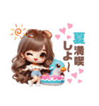 ♡ゆるふわギャルの夏♡（個別スタンプ：21）